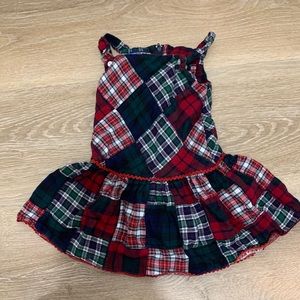 Christmas Tartan Plaid Christmas Jumper Dress 2T